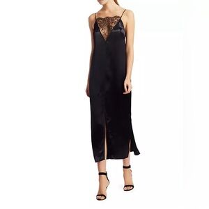 Sexy Black Midi Dress—Leandra Slip